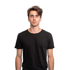 Obraz premium Black T-shirt Mockup. Illustration AI Generative.