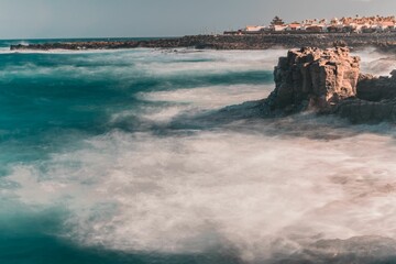 Rocky coastal landscape in Canary Islands