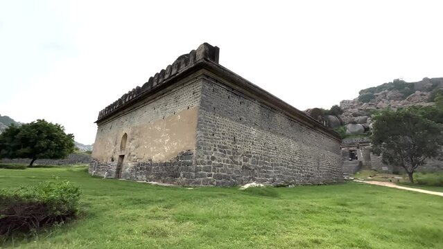 Ancient fort of Gingee Fort in Tamil Nadu India on a sunny day