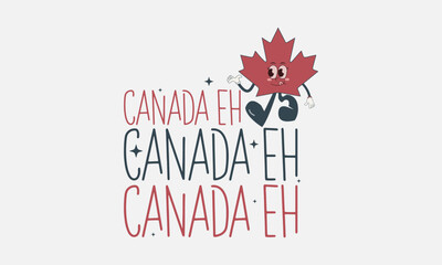 Obraz na płótnie Canvas Retro Canada Day Sublimation Bundle