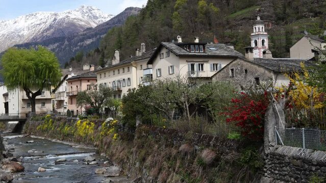 historic town poschiavo in switzerland 4k 30fps video
