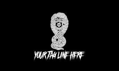 Sign with Your Tag Line Here text with a creature above, over a grey background