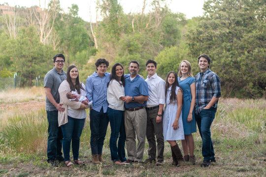 a family outside
