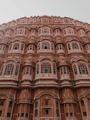 Low angle shot of Hawa Mahal in Jaipur, India