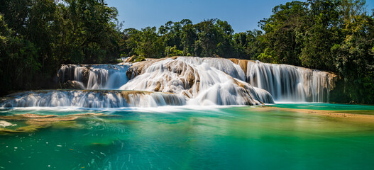 Agua Azul Waterfalls in Chiapas - 612559550