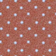 Abstract floral seamless flower line art pattern for wrapping paper and fabrics and linens and festive packaging