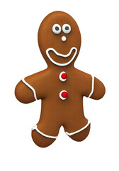 Obraz premium gingerbread man isolated on white Ai generative