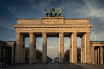 Obraz premium Beautiful front view of the Brandenburg Gate in Berlin