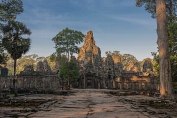 Beautiful shot of the Angkor Wat Temple in Siem Reap, Cambodia - obrazy, fototapety, plakaty