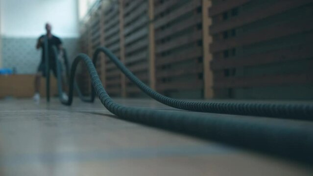 Battle Rope Exercise Slow Motion