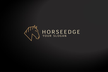 Horse logo design stock vector black silhouette	