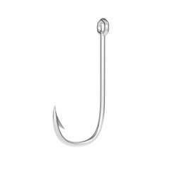 Fishing hook. Isolated. Transparency. Fishhook. Empty. 3d illustration.