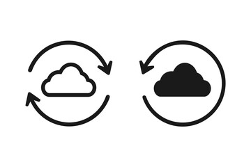 Cloud refresh icon. Illustration vector