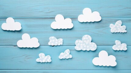 white and blue wooden decoration