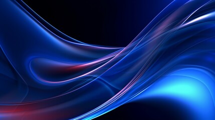 A beautiful modern blue background with lines, curves. Create with generative ai.