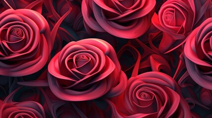 A beautiful abstract background with roses. Romantic. Love. Passion. Create with generative ai.