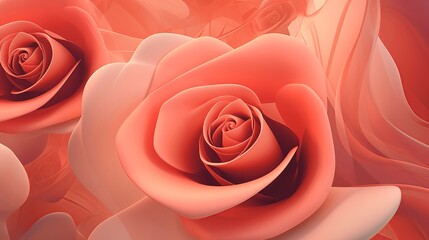 A beautiful abstract background with roses. Romantic. Love. Passion. Create with generative ai.