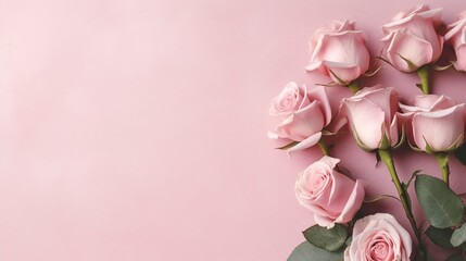 A beautiful background with real roses. Romantic, Love, Valentine Day, Passion. Create with generative ai.