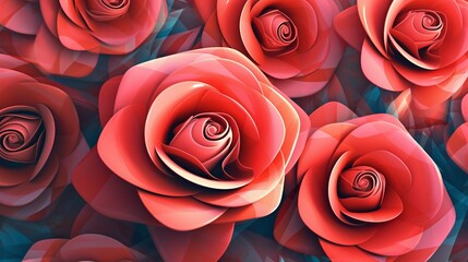 A beautiful and enchanting background with roses. Romantic, Lote and Passion. Create with generative ai.