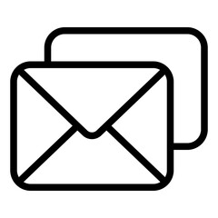 mail icon on white