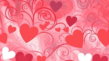 A beautiful background with red hearts. Love. Passion. Valentine Day, Romantic. Create with generative ai.