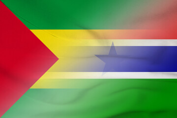 Sao Tome and Principe and Gambia official flag international contract GMB STP