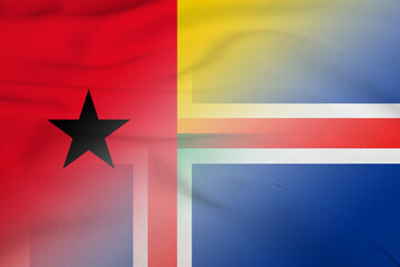 Guinea Bissau and Iceland political flag transborder contract ISL GNB