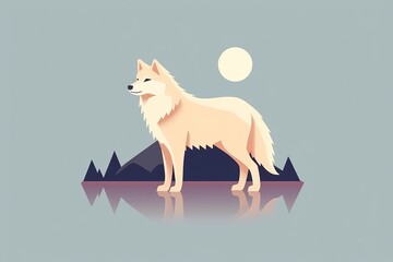 狼のイラスト,Generative AI AI画像