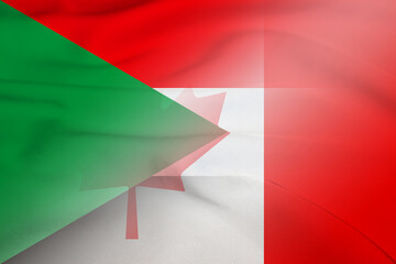 Sudan and Canada national flag international negotiation CMR SDN