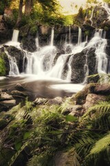 Long exposure of the waterfalls in Rottle, Sweden