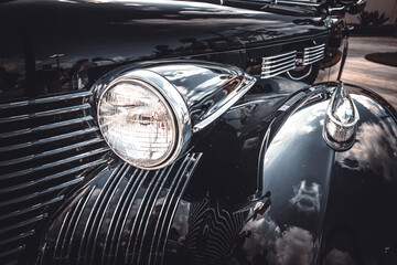 Classic car up close detail