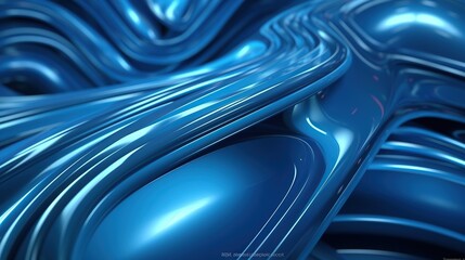 Abstract blue futuristic banner A professional 3d render generative AI