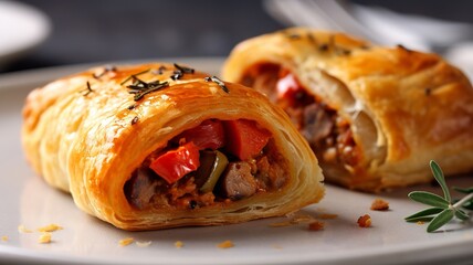 Plant-Based Delight: Scrumptious Vegetarian Sausage Roll