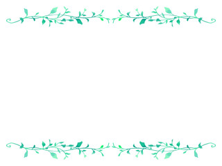 シンプルな手描きの植物のフレーム