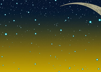 Obraz na płótnie Canvas abstract outer space wallpaper, cosmos or space background in cartoon style created with generative ai technology