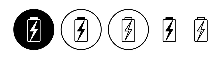 Obraz premium Battery icon vector. Battery charge indicator icon.