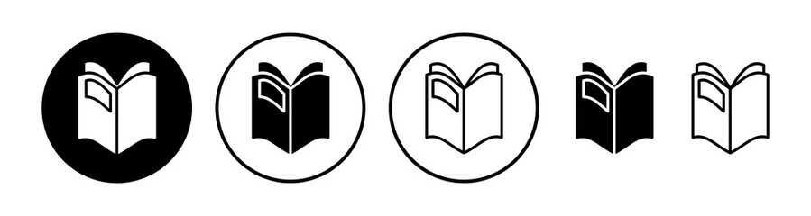Book icon vector. Open book vector icon.