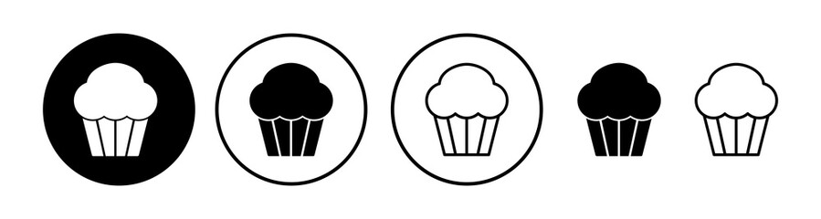 Cup cake icon vector. cake icon. bakery. muffin