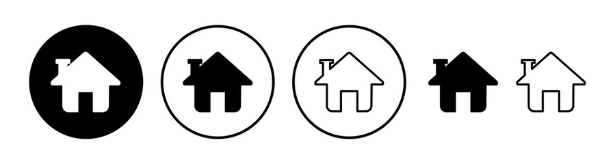 Home icon vector. House vector icon