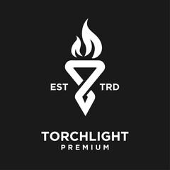 Torch infinity Logo icon design illustration