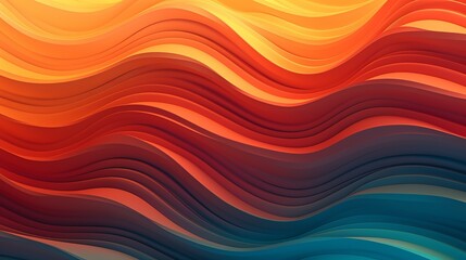 Obraz premium カラフルな波のアブストラクト背景イラスト,Generative AI AI画像