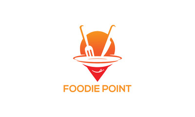 Modern restaurant or cafe's logo against the white background