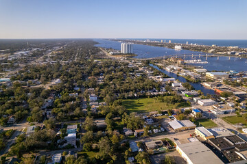 Aerial drone photo of Daytona Beach, Florida