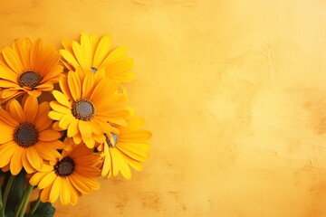 flower on yellow background