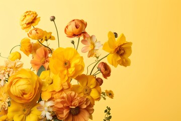 flower on yellow background