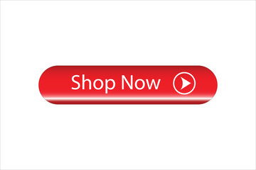 shop now 3d red button.Vector web button. - obrazy, fototapety, plakaty