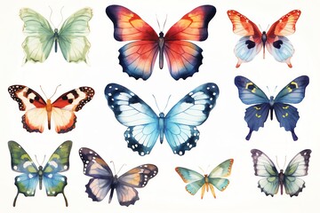watercolor butterflies background