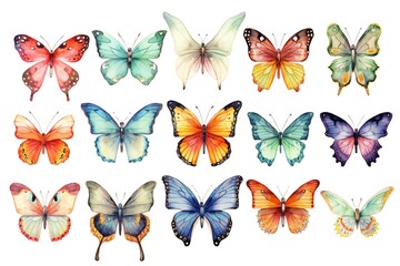 watercolor butterflies background