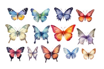 watercolor butterflies background