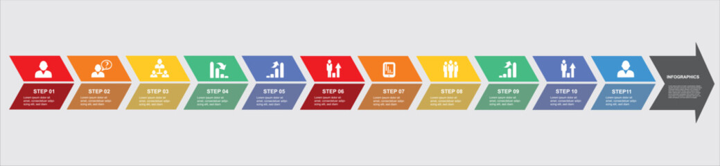 11 step infographic design template